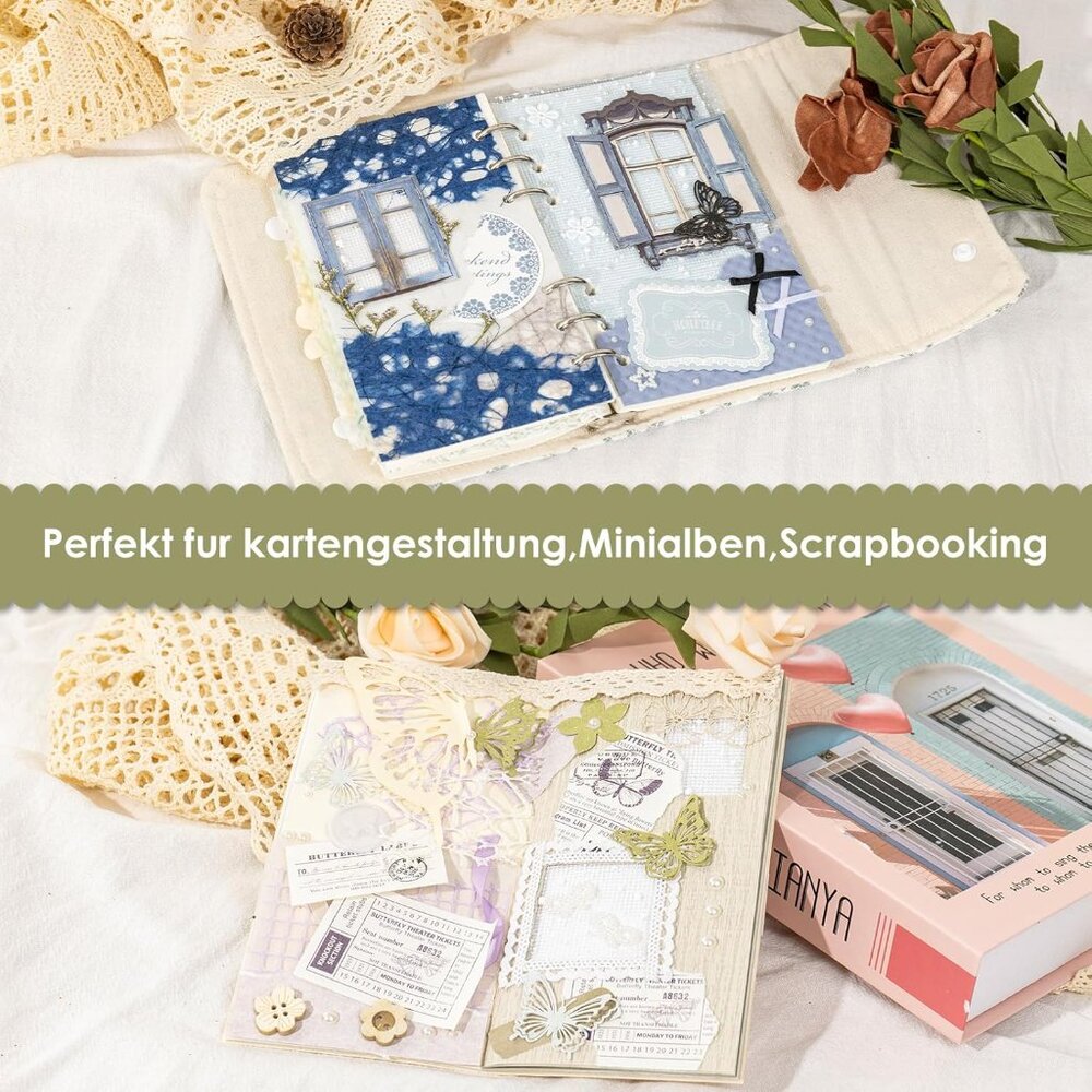 8 Pack Assorted Textured Scrapbook & Mesh Craft P… - image 5